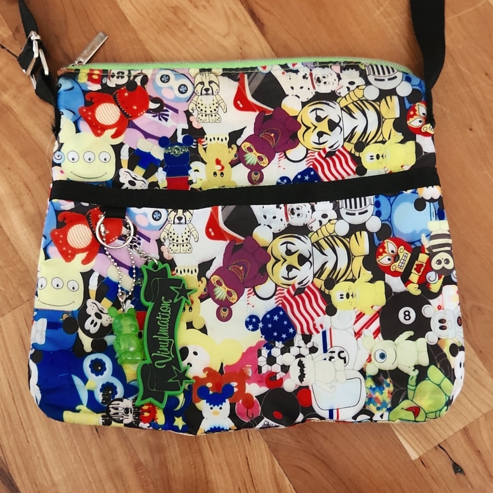 Walt Disney Disneyland Vinylmation Disney Crossbody Bag with Charms